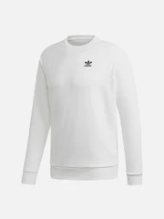 (ED6208) ESSENTIAL CREW SWEATSHIRT-WHITE/BLACK